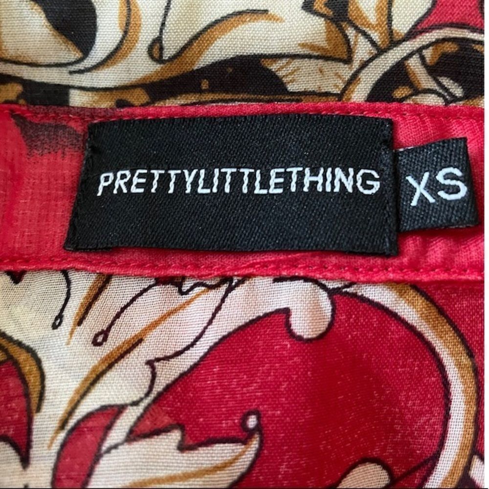 Pretty Little Things Patterned Button Down Blouse - Picture 4 of 6